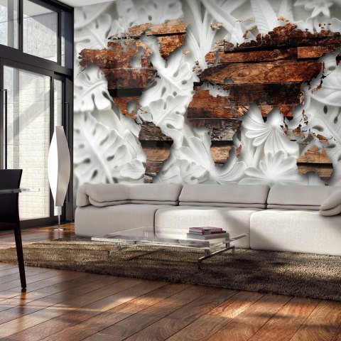 Fototapeta - Kamienna Mapa Świata Fototapeta - Kamienna Mapa Świata