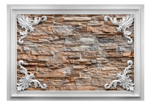 Fototapeta - Cegła w ramce, Brązowa Fototapeta - Cegła w ramce, Brązowa