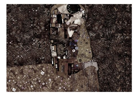 Fototapeta - Klimt - Pocałunek, Szary Fototapeta - Klimt - Pocałunek, Szary