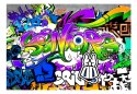 Fototapeta - Fiolet, ZIelone Graffiti