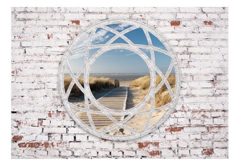 Fototapeta - Widok na plażę, Okno Fototapeta - Widok na plażę, Okno