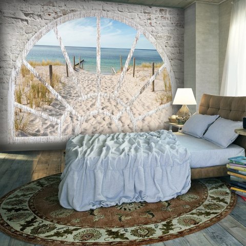 Fototapeta - Widok z okna - Plaża Fototapeta - Widok z okna - Plaża