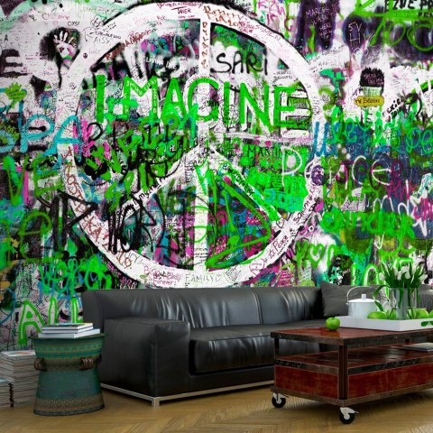 Fototapeta - Zielone Graffiti Pacyfka Fototapeta - Zielone Graffiti Pacyfka