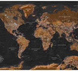 Fototapeta - Czarno-Brązowa Mapa