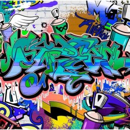 Fototapeta - Niebieskie Graffiti