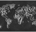 Fototapeta - Retro Mapa, Napisy