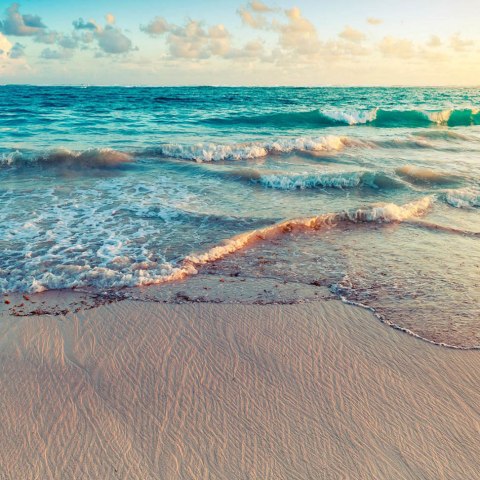 Fototapeta - Plaża o poranku, Morze Fototapeta - Plaża o poranku, Morze