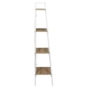BIAŁY REGAŁ - INDUSTRIAL, DĄB, METAL, 4 PÓŁKI, MDF