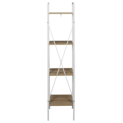BIAŁY REGAŁ - INDUSTRIAL, DĄB, METAL, 4 PÓŁKI, MDF BIAŁY REGAŁ - INDUSTRIAL, DĄB, METAL, 4 PÓŁKI, MDF