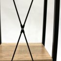CZARNY REGAŁ INDUSTRIAL, DĄB, METALOWY, 4 PÓŁKI, MDF, LOFT, DO POKOJU