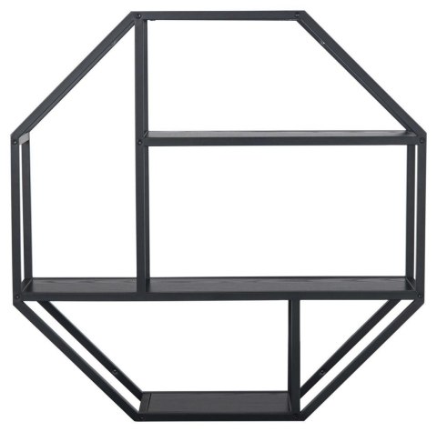 CZARNA WISZĄCA PÓŁKA DENMARK, 3 PÓŁKI, DO POKOJU, LOFT, METALOWA, 77 CM CZARNA WISZĄCA PÓŁKA DENMARK, 3 PÓŁKI, DO POKOJU, LOFT, METALOWA, 77 CM